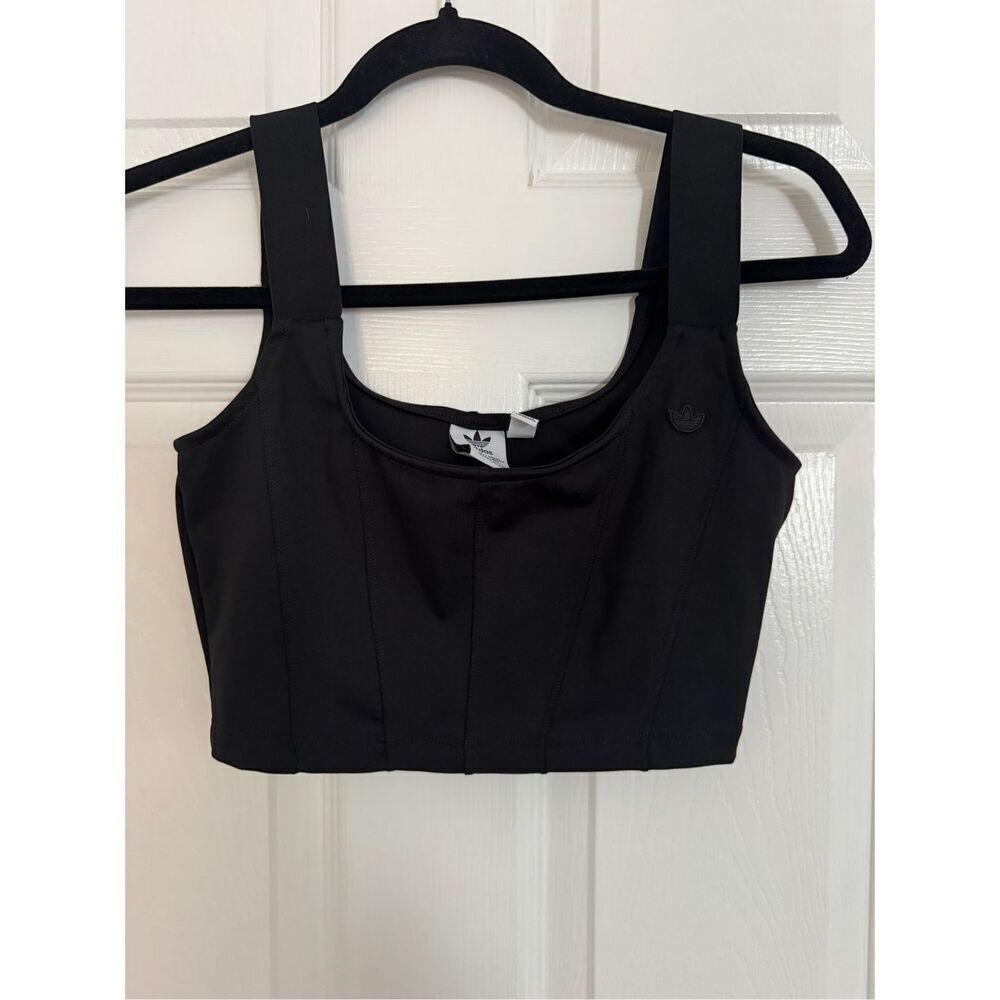 Adidas crop top sz small electric